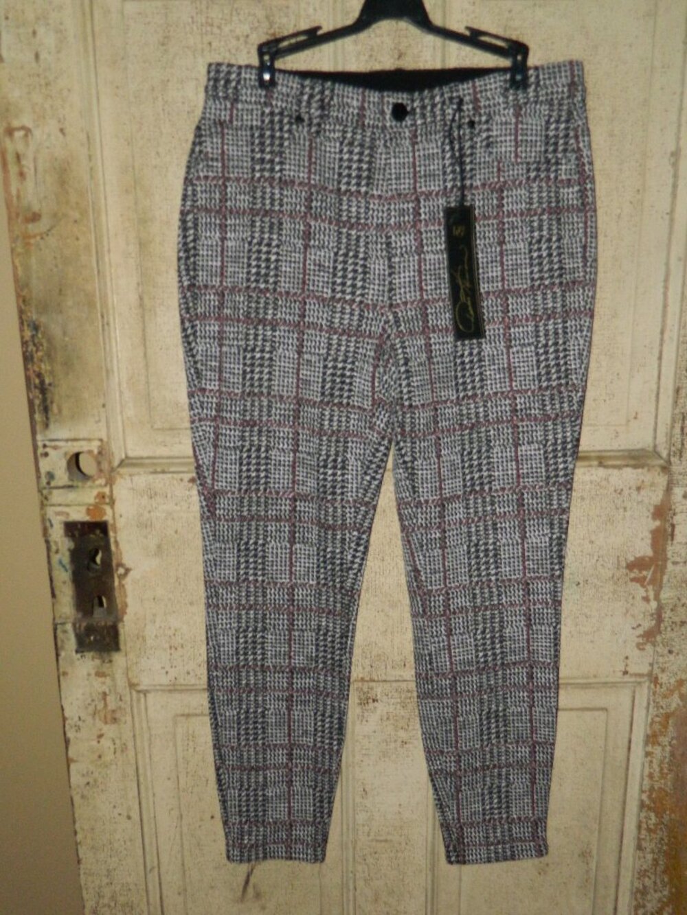 DG2 by Diane Gilman Plaid Stretch Pants Sz 14 (SS-1)
